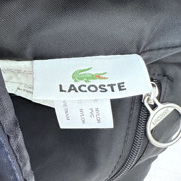 LACOSTE Black Nylon Logo signature Messenger Laptop shoulder bag - Picture 13 of 13